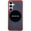 AMG AMHMS24S23HBCK hardcase voor Samsung Galaxy S24, zwart/transparant, MagSafe, bicolor