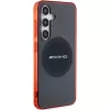 AMG AMHMS24S23HBCK hardcase voor Samsung Galaxy S24, zwart/transparant, MagSafe, bicolor