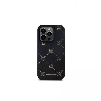 Karl Lagerfeld KLHMP15LPGKHPHK iPhone 15 Pro 6,1 inch zwart MagSafe Karl Head achterkant hoes