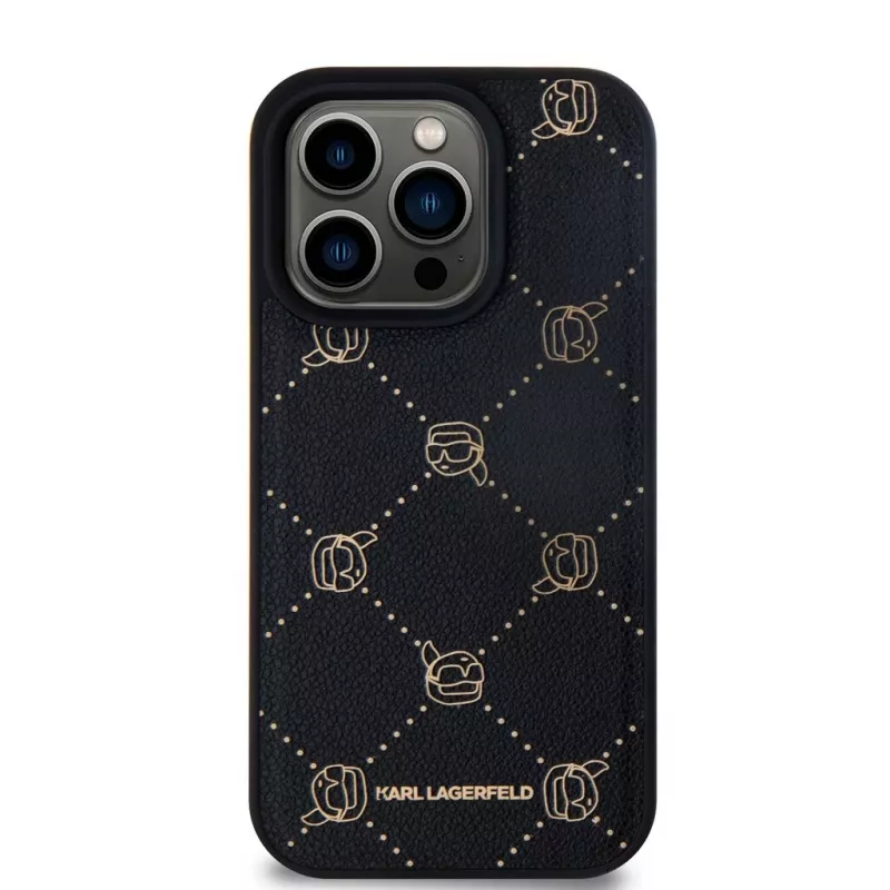 Karl Lagerfeld iPhone 15 Pro Max 6,7 inch zwart MagSafe Karl Head beschermhoes