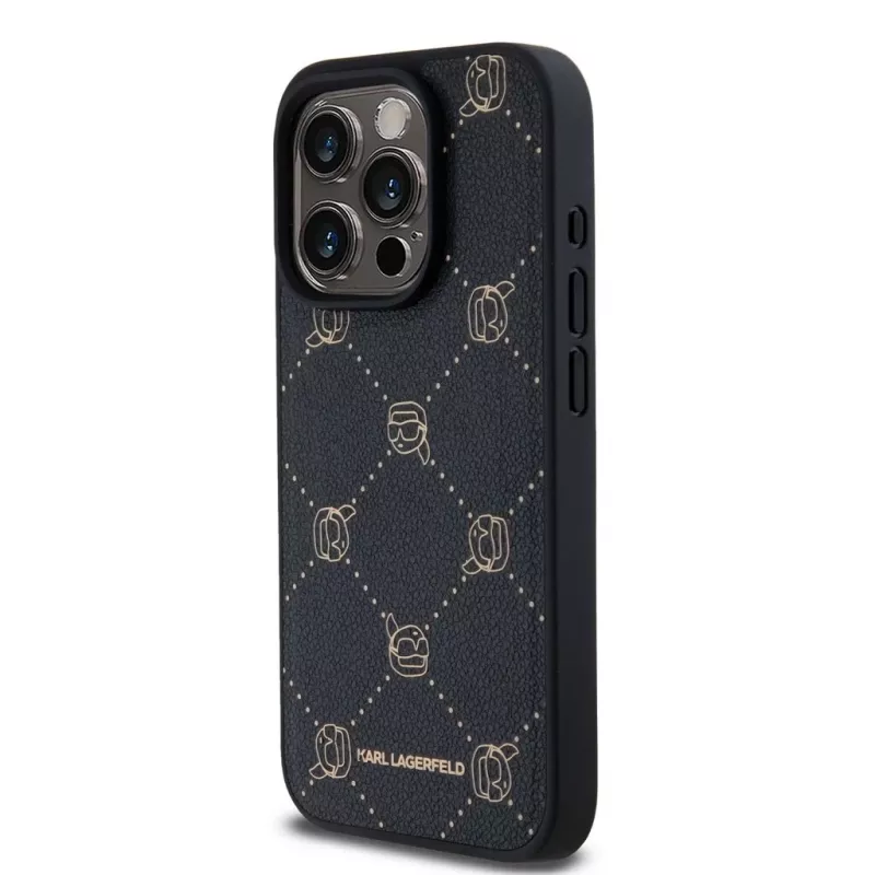 Karl Lagerfeld iPhone 15 Pro Max 6,7 inch zwart MagSafe Karl Head beschermhoes