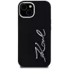 KARL LAGERFELD silicone Metal Script Logo case voor Apple iPhone 15, zwart