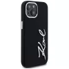 KARL LAGERFELD silicone Metal Script Logo case voor Apple iPhone 15, zwart