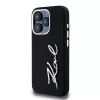 Karl Lagerfeld KLHCP15LSCMSMVK hardcase silicone Metal Script Logo voor iPhone 15 Pro 6.1 zwart
