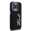 Karl Lagerfeld KLHCP15LSCMSMVK hardcase silicone Metal Script Logo voor iPhone 15 Pro 6.1 zwart
