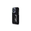 KARL LAGERFELD silicone Metal Script Logo case voor Apple iPhone 15 Pro Max, zwart