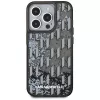Karl Lagerfeld Liquid Glitter Monogram Gradient case voor iPhone 15 Pro Max, zwart
