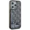 Karl Lagerfeld Liquid Glitter Monogram Gradient case voor iPhone 15 Pro Max, zwart