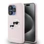 Karl Lagerfeld KLHMP15LSKCHPPLP iPhone 15 Pro 6.1 roze hardcase siliconen Karl & Choupette MagSafe