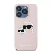 Karl Lagerfeld KLHMP15LSKCHPPLP iPhone 15 Pro 6.1 roze hardcase siliconen Karl & Choupette MagSafe