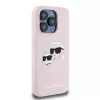 Karl Lagerfeld KLHMP15LSKCHPPLP iPhone 15 Pro 6.1 roze hardcase siliconen Karl & Choupette MagSafe
