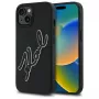 Karl Lagerfeld KLHCP15S3DRKSDLK iPhone 15 6,1 inch zwarte hardcase 3D rubber signature