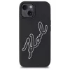 Karl Lagerfeld KLHCP15S3DRKSDLK iPhone 15 6,1 inch zwarte hardcase 3D rubber signature