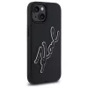 Karl Lagerfeld KLHCP15S3DRKSDLK iPhone 15 6,1 inch zwarte hardcase 3D rubber signature