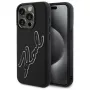 Karl Lagerfeld KLHCP15L3DRKSDLK iPhone 15 Pro 6.1 zwart hardcase 3D rubber signature