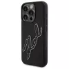 Karl Lagerfeld KLHCP15L3DRKSDLK iPhone 15 Pro 6.1 zwart hardcase 3D rubber signature
