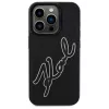 Karl Lagerfeld KLHCP15L3DRKSDLK iPhone 15 Pro 6.1 zwart hardcase 3D rubber signature