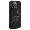 Karl Lagerfeld KLHCP15L3DRKSDLK iPhone 15 Pro 6.1 zwart hardcase 3D rubber signature