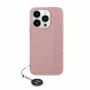 Karl Lagerfeld KLHCP15LPSAKDGCP iPhone 15 Pro 6.1 hardcase Saffiano rhinestones & charm roze