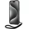 Karl Lagerfeld KLHCP15SHKDPNSK iPhone 15 / 14 / 13 6.1 zwart hardcase IML mono KL pattern & cord