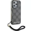 Karl Lagerfeld KLHCP15XHKDPNSK iPhone 15 Pro Max 6.7 zwart hardcase IML mono KL pattern & cord