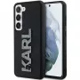 Karl Lagerfeld KLHCS24S3DMBKCK hardcase voor Samsung Galaxy S24, zwart, 3D rubber glitter logo