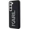 Karl Lagerfeld KLHCS24S3DMBKCK hardcase voor Samsung Galaxy S24, zwart, 3D rubber glitter logo