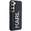 Karl Lagerfeld KLHCS24S3DMBKCK hardcase voor Samsung Galaxy S24, zwart, 3D rubber glitter logo