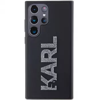 Karl Lagerfeld KLHCS24L3DMBKCK Samsung Galaxy S24 Ultra hardcase zwart 3D rubber glitter logo