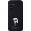 KARL LAGERFELD Ikonik hardcase voor Samsung Galaxy A55 5G - zwart glitter met metaal pin