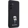 KARL LAGERFELD Ikonik hardcase voor Samsung Galaxy A55 5G - zwart glitter met metaal pin