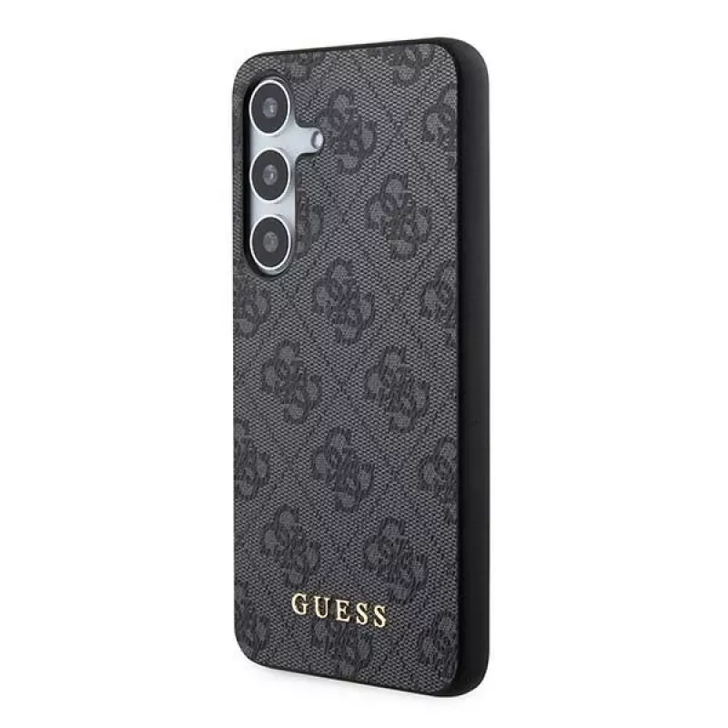 Guess GUOHCSA35G4GFGR hardcase voor Samsung Galaxy A35 5G, zwart, 4G metaal goud logo