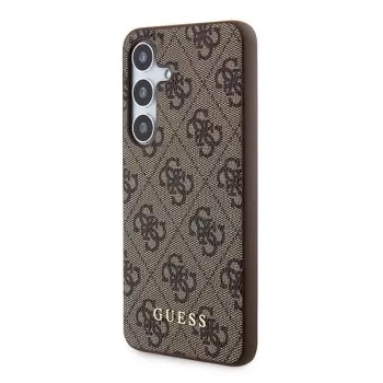 Guess GUOHCSA35G4GFBR A35 hardcase 4G metaal goud logo voor Samsung Galaxy A35 - bruin