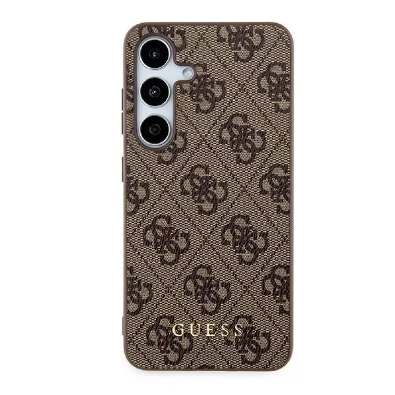 Guess GUOHCSA35G4GFBR A35 hardcase 4G metaal goud logo voor Samsung Galaxy A35 - bruin