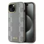 DKNY DKHMP15SPCPVSLE iPhone 15 6,1 inch beige hardcase leer ruit mono patroon MagSafe