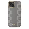 DKNY DKHMP15SPCPVSLE iPhone 15 6,1 inch beige hardcase leer ruit mono patroon MagSafe