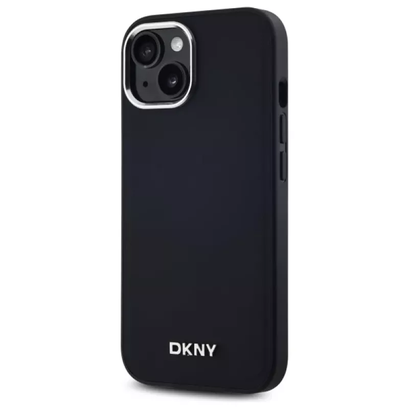 DKNY DKHMP14SPSCMCLK hardcase voor Apple iPhone 14, 6,1 inch, zwart, effen logo, MagSafe