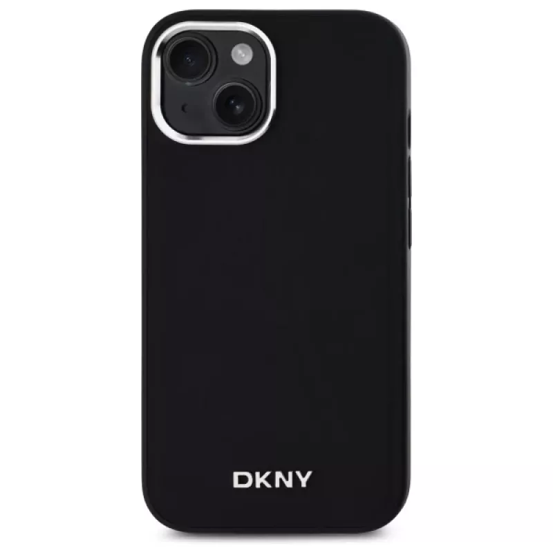 DKNY DKHMP14SPSCMCLK hardcase voor Apple iPhone 14, 6,1 inch, zwart, effen logo, MagSafe