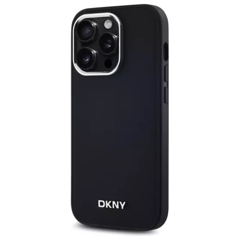 DKNY DKHMP14LPSCMCLK hardcase voor Apple iPhone 14 Pro 6,1 inch zwart effen logo MagSafe