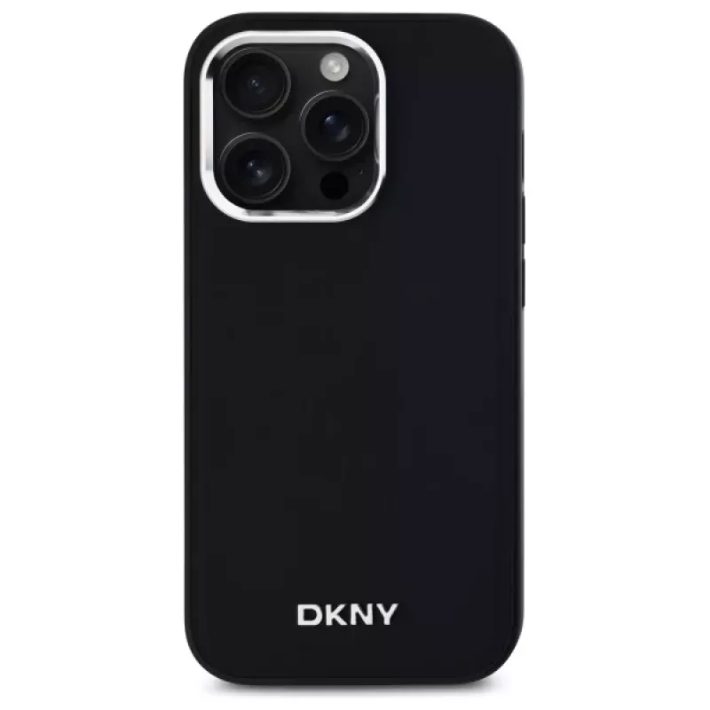 DKNY DKHMP14LPSCMCLK hardcase voor Apple iPhone 14 Pro 6,1 inch zwart effen logo MagSafe