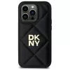 DKNY DKHCP14XPQDSLK Quilted Stack Logo Back Cover voor iPhone 14 Pro Max 6,7 inch zwart