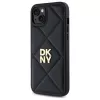 DKNY DKHCP15MPQDSLK Quilted Stack Logo Case voor iPhone 15 Plus 6,7 inch zwart