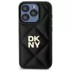 DKNY DKHCP15LPQDSLK quilted stack logo back cover voor Apple iPhone 15 Pro 6.1 zwart