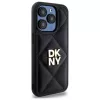 DKNY DKHCP15LPQDSLK quilted stack logo back cover voor Apple iPhone 15 Pro 6.1 zwart