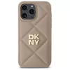 DKNY DKHCP14XPQDSLE Quilted Stack Logo Case voor iPhone 14 Pro Max 6,7 inch - beige