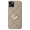 DKNY DKHCP15MPQDSLE quilted stack logo back cover voor iPhone 15 Plus - beige