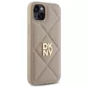 DKNY DKHCP15MPQDSLE quilted stack logo back cover voor iPhone 15 Plus - beige