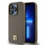 DKNY DKHMP15LPSHRPSW iPhone 15 Pro 6.1 bruine hardcase leer monogrampatroon metaallogo MagSafe