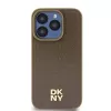 DKNY DKHMP15LPSHRPSW iPhone 15 Pro 6.1 bruine hardcase leer monogrampatroon metaallogo MagSafe