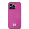 DKNY DKHMP15XPSHRPSP iPhone 15 Pro Max 6,7 inch roze hardcase leder monogrampatroon metaallogo MagSafe